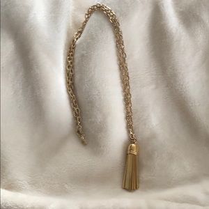 Bauble Bar Gold Tassel Necklace
